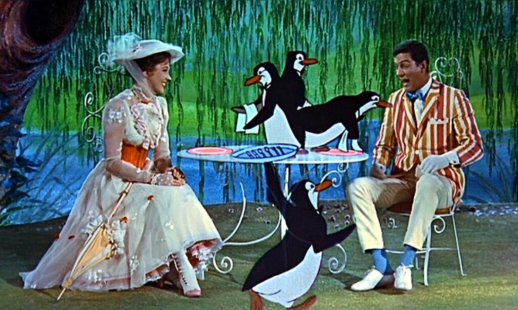 Mary and Bert in the Jolly Holiday fantasy sequence