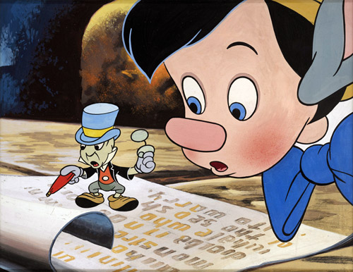 Pinocchio with Jiminy Cricket